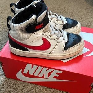 Nike Kids Sneakers - Black, White, and Red